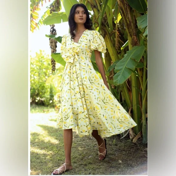 Monsoon and Beyond Lola Dress, Yellow Mangrove - Picture 1 of 12